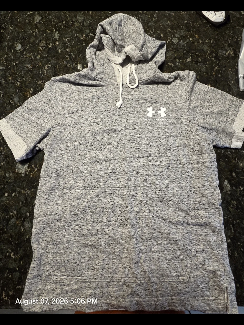 Under Armour Gray Heather Short-Sleeve Hoodie